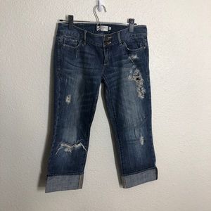Abercrombie and Fitch distressed jean capris
